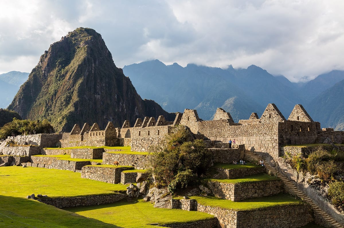 Stone houses and terraces of Machu Picchu